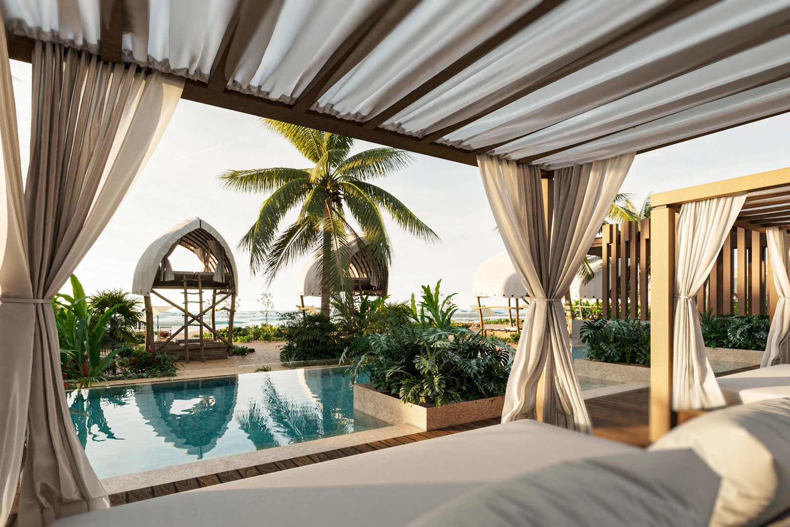 Suite junto a alberca y playa